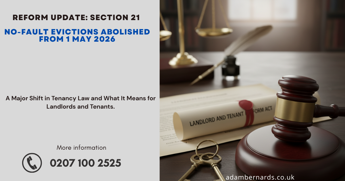 “The 2026 rental reforms replace Section 21 with updated legal grounds for possession.”